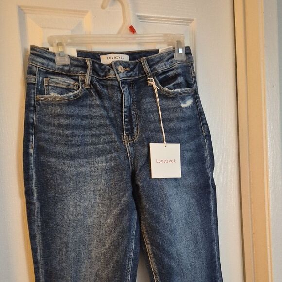 💲2️⃣0️⃣ Bundled ✔️Lovervet By VERVET Womens Dark RINSE Blue Jeans "JACKIE" Sz 8 - Picture 9 of 15